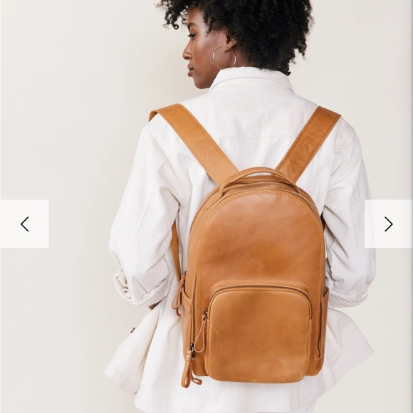 Able Rosa Leather Backpack - Picture 1 of 7